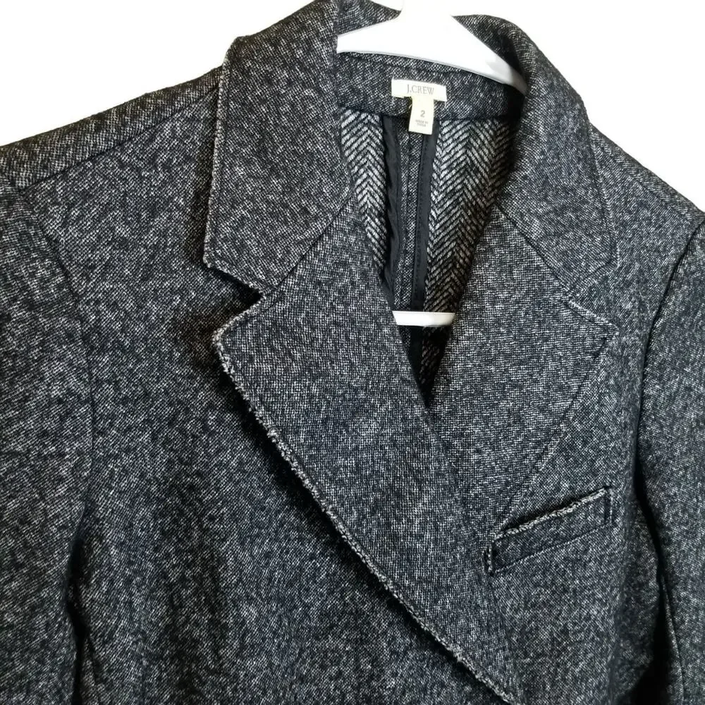 J. Crew Womens Thandie Wool Blazer Sz 2 Career Corp Dark Academia Preppy Capsule - Picture 6 of 9